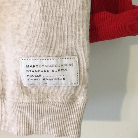 Marc Jacobs oatmeal and red sweatshirt - Picture 3 of 3